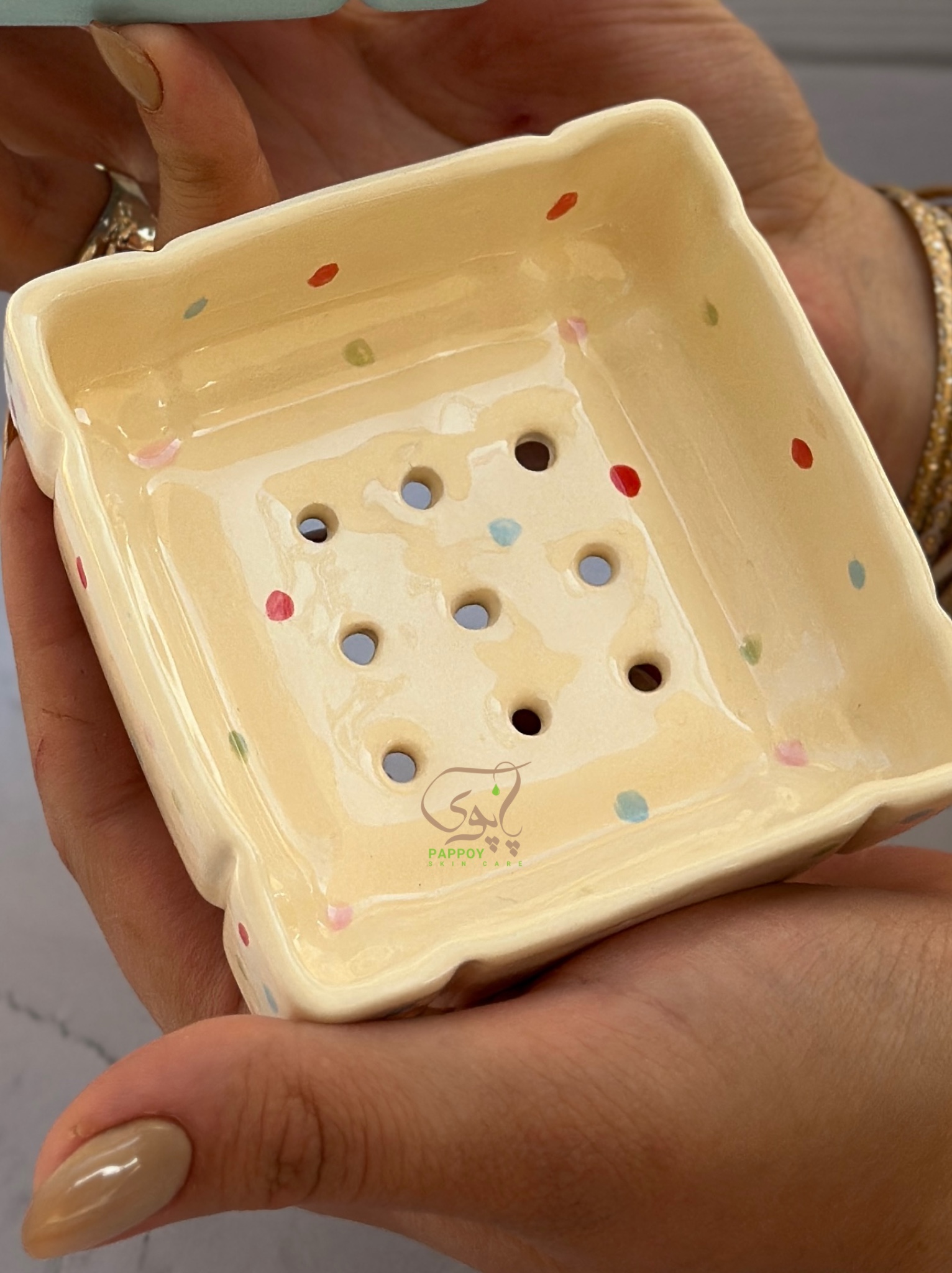 جا صابونی سرامیکی طرح دار